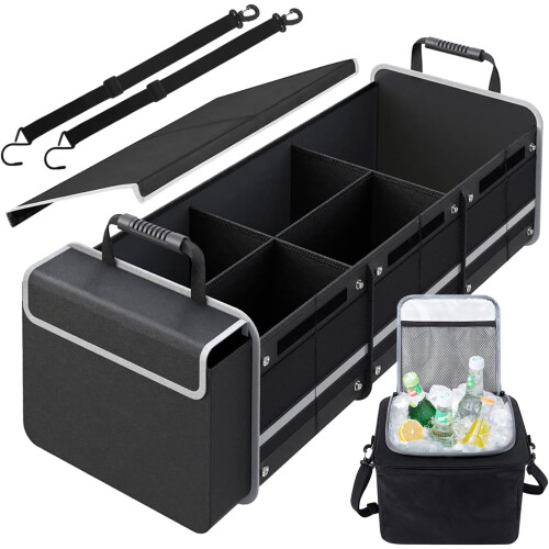 Heavy Duty Collapsible Car Trunk Organizer with Insulated