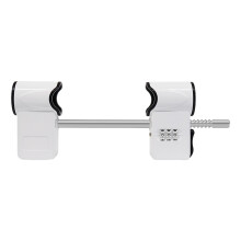 Dubbele deurcombinatieslot, zilverkleurig staal, 26 cm