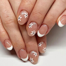 Třpytivé francouzské nehty Press On Nails 24 ks