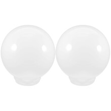 White Acrylic Lamp Globe Shade 20 cm – 2 Pack