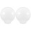 White Acrylic Lamp Globe Shade 20 cm – 2 Pack 1