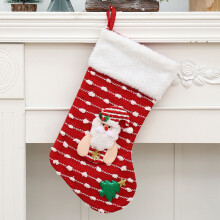 Large Knitted Christmas Stocking 44cm – Santa Snowman