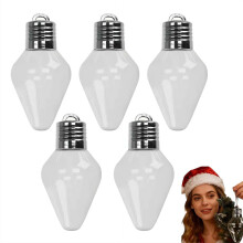 Christmas Bulb Gift Jar – Clear Plastic Light Bulb