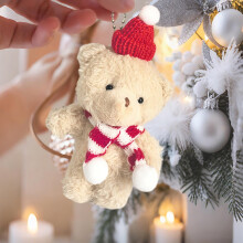 Mini Resin Christmas Tree with Bear – Desktop Decoration