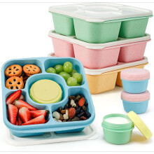 Bento-Snackbox, 5-teilig, auslaufsicher, BPA-frei, 4er-Set