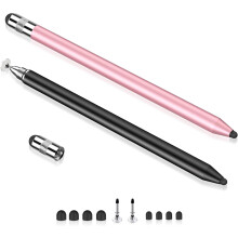 Lápiz óptico 2 en 1 para iPad, iPhone y Android (paquete de 2)