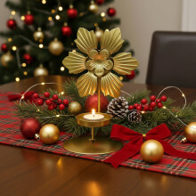 Gold Iron Candle Stand Set – 5 Designs, 15x9cm