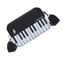 Dames crossbodytas met pianonotenmotief van PU-leer