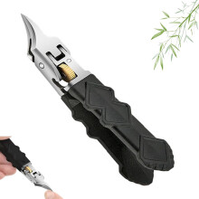 Zwarte antislip nagelknipperset met scherpe punten