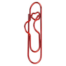 Metalen hartvormige paperclip, 7 kleuren, 1 verpakking