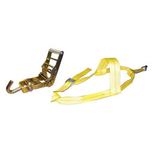 Ratschen-Reifengurt, gelber J-Haken, 10000 lbs