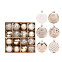 16 Rose Gold Christmas Ball Ornaments