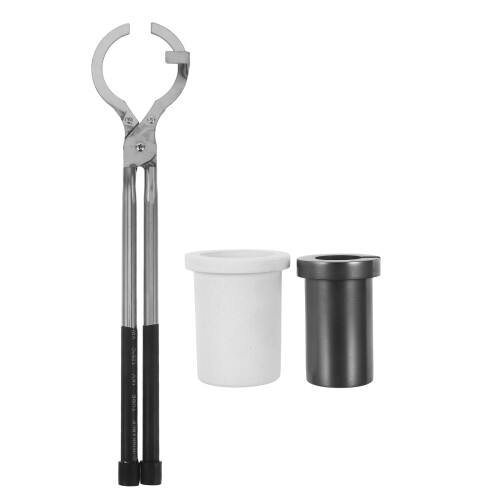 Graphite Crucible with Tongs for Metal Casting
