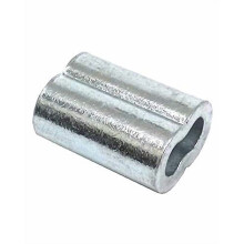 Pozinkované medené lisovacie objímky, 1/4" oceľové lano, 10 ks