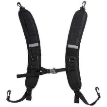 Padded Adjustable Backpack Shoulder Straps – 1 pc, Black