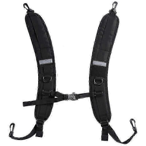 Padded Adjustable Backpack Shoulder Straps – 1 pc, Black