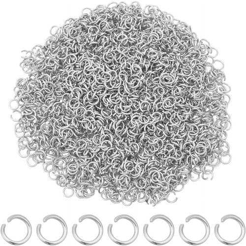 2000 Stück Edelstahl-Binderinge, 4 mm