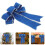 Set van 5 blauwe stoffen kerststrikjes 1