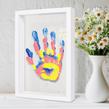 Kit per impronte di mani di famiglia con 4 colori e cornice