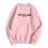 Damen-Pullover mit Rundhalsausschnitt und langen Ärmeln, rosa 1