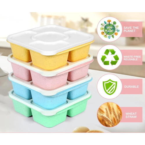 5-Fächer-Bento-Snackbox-Set (4 Stück) 2