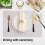 Lot de 6 sets de table beiges en coton et lin, 33 x 48 cm 4
