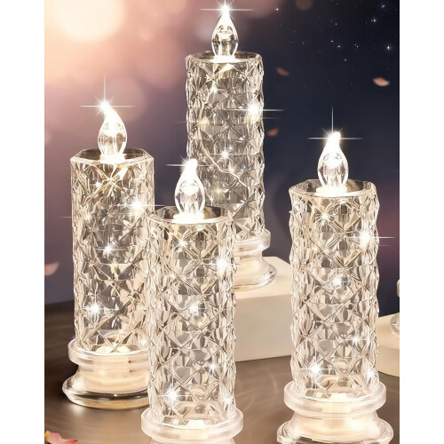 LED-kristallljus flamlösa 4-pack 1