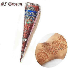 (Kaverl Tan) Black Indian Henna Tattoo Paste Cone, Temporary Body Paint Tattoo for Women, Mehndi Body Art Sticker, Henna Tattoo Sticker