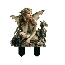Bohemian Acrylic Garden Stakes – Fairies & Hummingbirds,