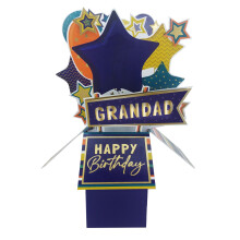 Clever Cubes Grandad Pop Up Birthday Card For Grandfather 3D Cube Card