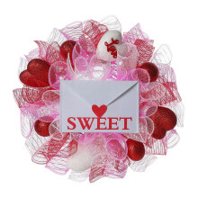 Valentine Heart Wreath for Door or Window