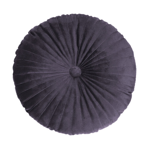 Rund kudde i sammet, pumpaformad, 35 cm