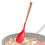 Red Silicone Spatula Spoon with Wooden Handle 1