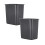 Svart rektangulär skrivbordspapperskorg 7 gallon 2-pack 1