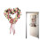 Coroa de rosas artificiais vintage em formato de coração, 38 cm (15 polegadas) 1