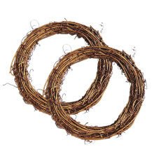 2 Pack 10 cm Natural Vine Wreaths for DIY Crafts