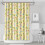 Yellow Pattern Shower Curtain 72x72 in, Waterproof 1