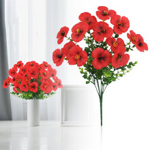Artificial Pale Geraniums with Green Leaves – 12-Stem
