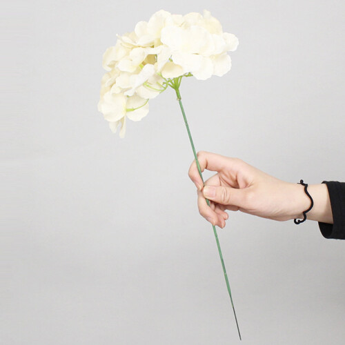 Artificial Hydrangea Flowers Champagne 38cm