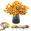 Artificial Yellow Mums Outdoor Fall Decor 1 Stem 1