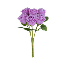 Purple Silk Rose Bouquet – Artificial Wedding & Home Decor