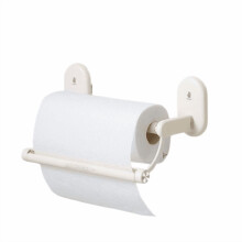 Plastic Toilet Paper Holder with Suction Cup White 1 Pack