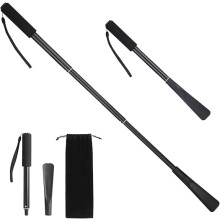 Schuhanzieher mit langem Griff, Metall, 3er-Pack, teleskopisch