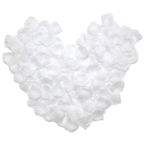 100 pcs Artificial White Rose Petals for Wedding & Romantic