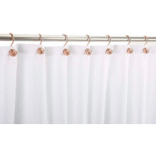Crochets de rideau de douche Chictie dorés en laiton antirouille, lot de 12.