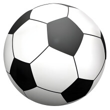 Inflatable Beach Soccer Ball Black White 150 cm