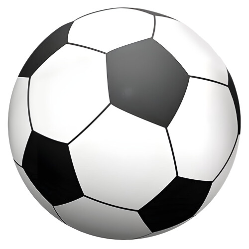 Inflatable Beach Soccer Ball Black White 150 cm