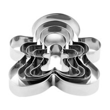 5-Piece Stainless Steel Christmas Cookie Cutters