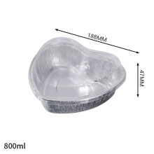 Boîte en aluminium en forme de cœur pour œufs et desserts,