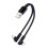 2-in-1-Winkelkabel mit USB-C- und Lightning-Anschluss, schwarz 1